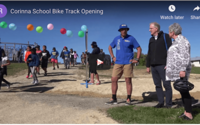 Corinna School bike track opening